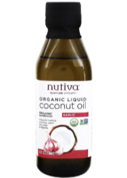 Organic Liquid Coconut Oil (Garlic) - 236ml - Nutiva