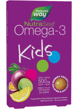 NutraSea Kids Omega-3 Gummy Chews (Tropical Citrus) - 30 Gummies
