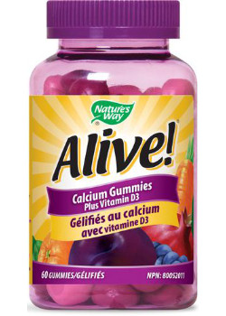 Alive! Calcium Plus Vitamin D3 Gummies - 60 Gummies - Nature's Way