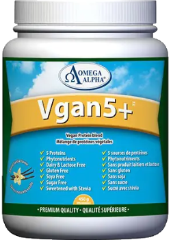 Protein Vgan5+ (Vanilla) - 450g - Omega Alpha Protein Vgan5+ (Vanilla) - 450g - Omega Alpha
