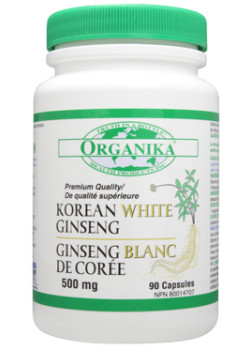 Korean White Ginseng 500mg - 90 Caps - Organika Korean White Ginseng 500mg - 90 Caps - Organika