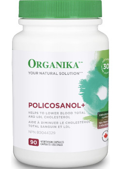 Policosanol + 10mg - 90 Caps - Organika Policosanol + 10mg - 90 Caps - Organika