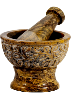 Leaves Mortar & Pestle (4 Inch) - 1 Set