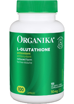 50mg glutathione Organika L-Glutathione (Reduced) 50mg - 100 Caps
