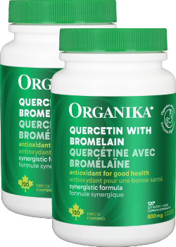 Quercetin W/ Bromelain 500mg - 120 + 120 Caps (2 For Deal)