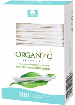 Organic Cotton Swabs - 200 Pieces