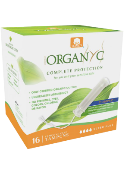 Compact Cotton Tampons (Super Plus) - 16 Pieces