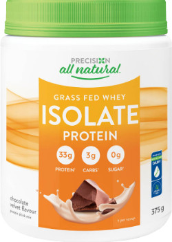 Grass Fed Whey Isolate Protein (Chocolate Velvet) - 375g -  Precision All Natural