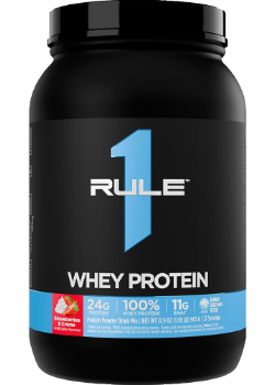 Rule 1 Whey Protein (Strawberries & Cream) - 2Lbs