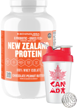 Schinoussa Probiotic New Zealand Protein Whey Isolate (Chocolate Peanut Butter) - 910g + BONUS