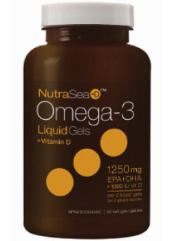 Nutra Sea + D Omega-3 Liquid Gels + Vitamin D (Fresh Mint) - 60 Softgels