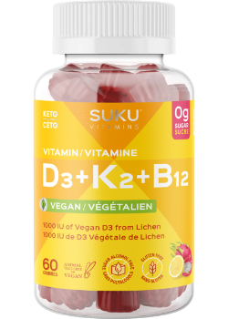 Vitamin D3 + K2 + B12 - 60 Gummies