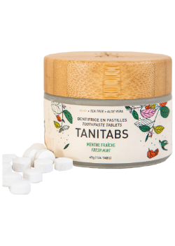 Tanitabs Toothpaste Tablets (Fresh Mint, Jar) - 124 Tabs