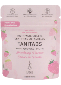 Tanitabs Toothpaste Tablets (Strawberry, Pouch) - 62 Tabs