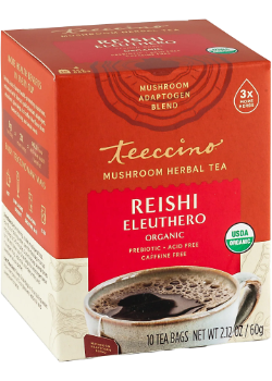 Organic Mushroom Herbal Tea (Reishi Eleuthero) - 10 Tea Bags