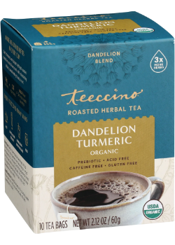 Organic Roasted Herbal Tea (Dandelion Turmeric) - 10 Tea Bags