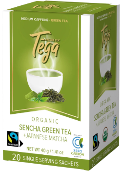 Organic Sencha Green Tea + Japanese Matcha (Green Tea Fair-Trade) - 20 Tea Bags
