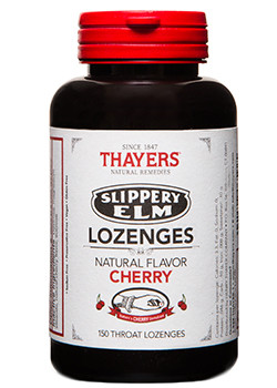 Slippery Elm Throat Lozenges (Cherry) - 150 Lozenges - Thayers Natural