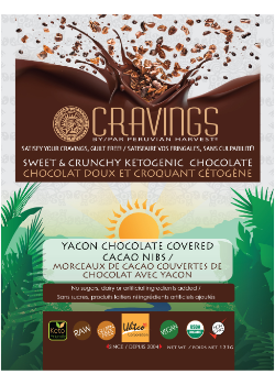 Cravings by Peruvian Harvest Yacon Chocolate Covered Cacao Nibs -125g
