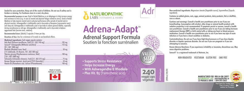 Adrena-Adapt - 240 V-Caps + BONUS