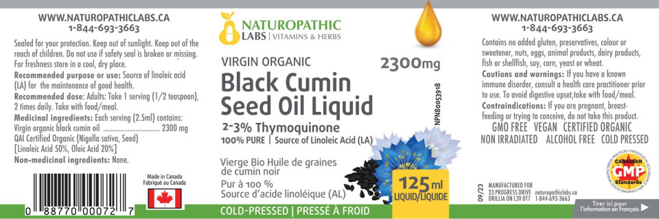Black Cumin Seed Oil 2,300mg (Liquid) - 125ml