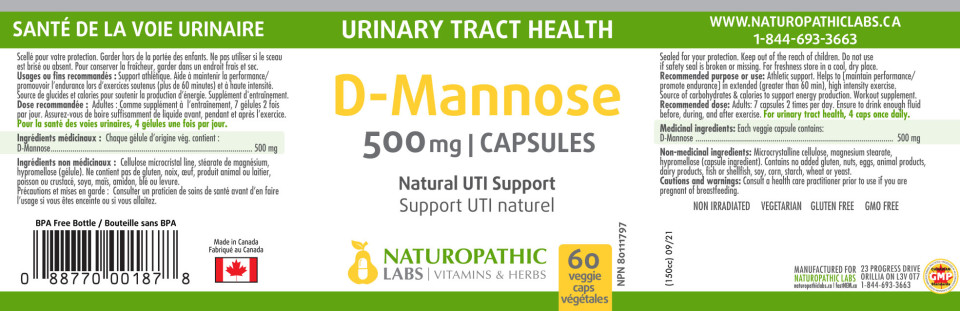 D-Mannose 500mg - 60 V-Caps