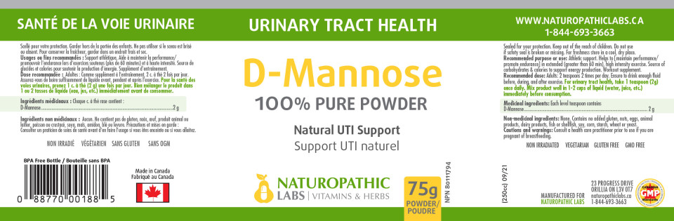 D-Mannose Powder (100% Pure) - 75g
