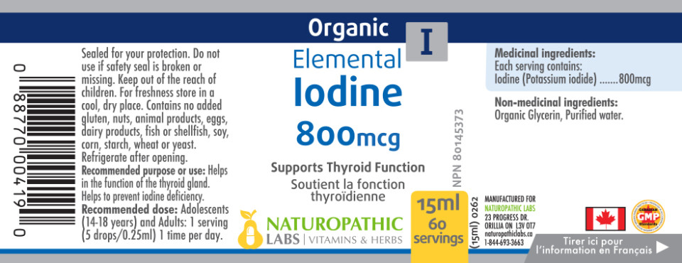 Elemental Iodine 800mcg (Organic) - 15ml