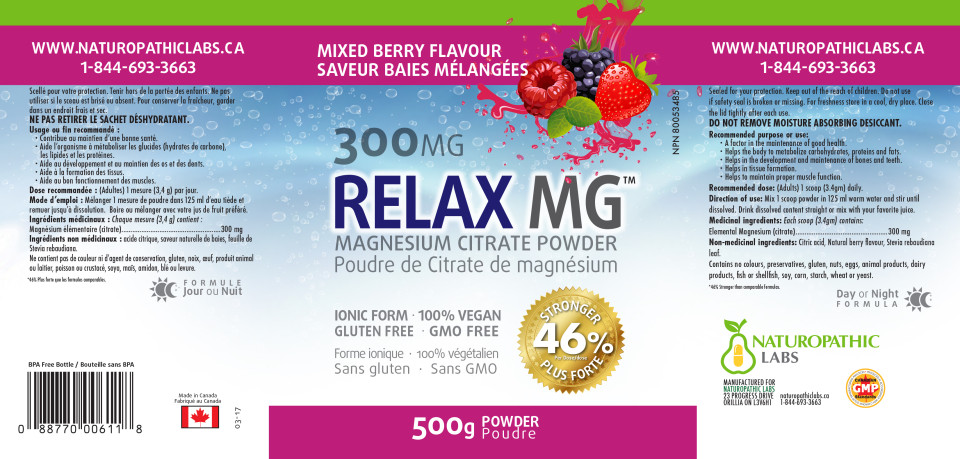 Relax MG Magnesium Powder (Berry) - 500 + 250g FREE