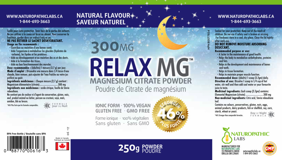 Relax MG Magnesium Powder (Natural) 300mg - 250g