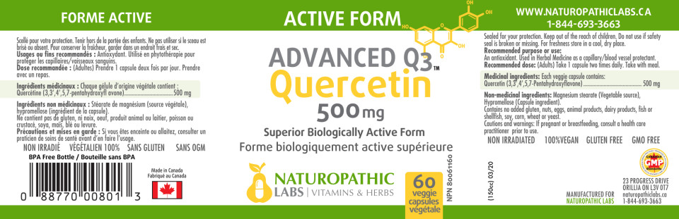 Quercetin (Advanced Q3) 500mg - 60 Caps