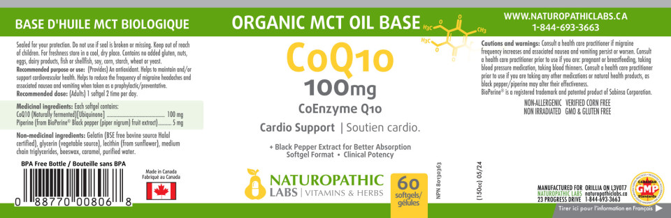 Active CoQ10 100mg (+Org. MCT Oil Base & Black Pepper) - 60 Softgels + BONUS