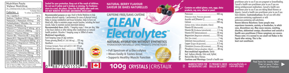 Clean Electrolytes (Natural Berry / No Synthetics) - 100g
