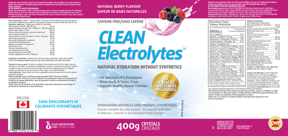 Clean Electrolytes (Natural Berry / No Synthetics) - 400g + BONUS