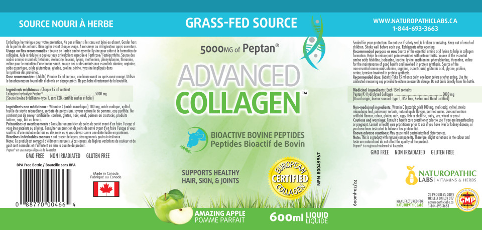 Advanced Collagen Liquid 5000mg (Amazing Apple) - 600 + 250ml FREE