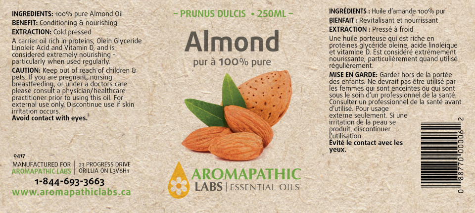 Almond Carrier Oil (100% Pure) - 250ml + BONUS