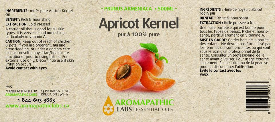 Apricot Kernel Carrier Oil (100% Pure) - 500ml