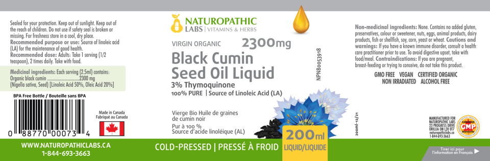 Black Cumin Seed Oil 2,300mg (Liquid) - 200ml + BONUS