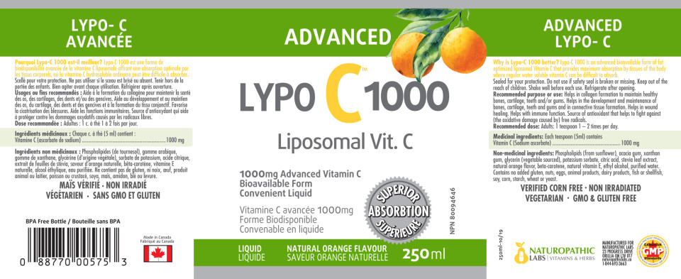 Lypo-C 1000 (Liposomal Vit. C) - 250ml + BONUS