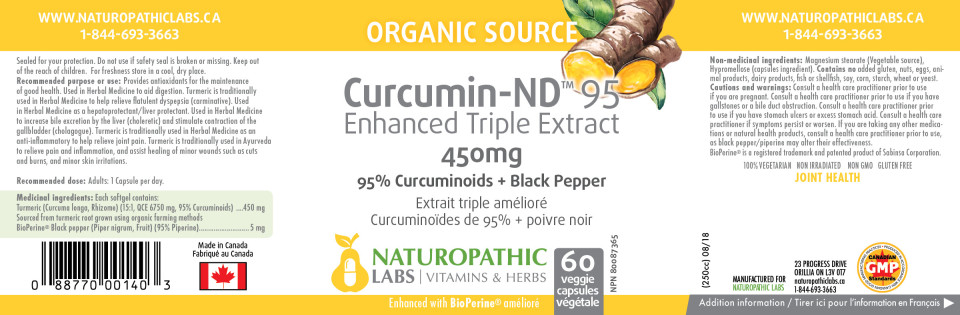 Clean Curcumin-95 (Enhanced Triple Extract) 450mg - 60 V-Caps + BONUS