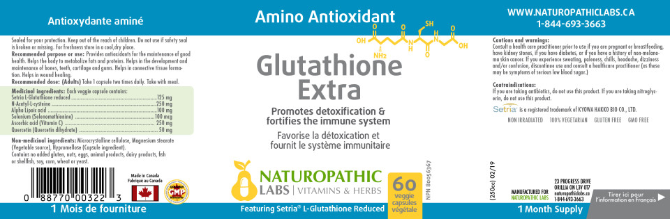 Glutathione Extra - 60 V-Caps