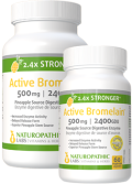 Active Bromelain 500mg (2400GDU) - 120 + 60 V-Caps FREE