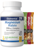 Magnesium Malate 250mg - 120 V-Caps + BONUS