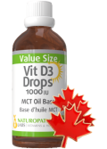 Vitamin D Drops 1,000iu (MCT Oil Base) - 60ml + BONUS