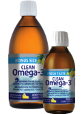 Clean Omega-3 Liquid 800mg EPA 500mg DHA (Lemon Meringue) - 500 + 200ml FREE