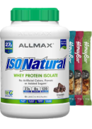 Allmax Isonatural Whey Protein Isolate (Chocolate) - 5lbs + BONUS