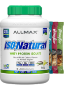 Allmax Isonatural Whey Protein Isolate (Vanilla) - 5lbs + BONUS