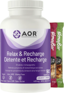 AOR Relax & Recharge (Rhodiola + Ashwagandha) 400mg - 90 V-Caps + BONUS