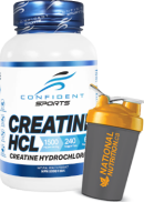 Confident Sports Creatine HCL 750mg - 240 V-Caps + BONUS