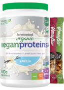 Genuine Health Fermented Organic Vegan Proteins+ (Vanilla) - 600g + BONUS